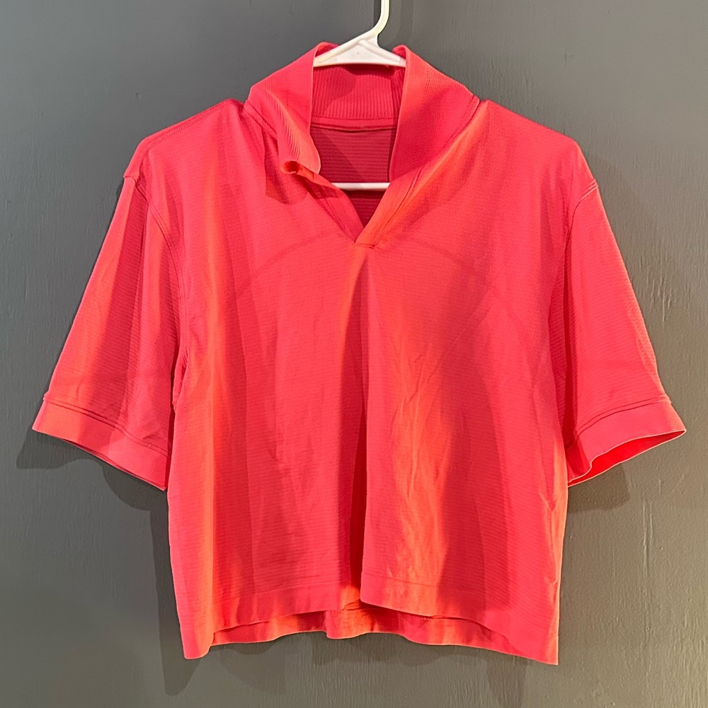 Lululemon Swiftly Lose Fit Polo - 8 - Lip Gloss